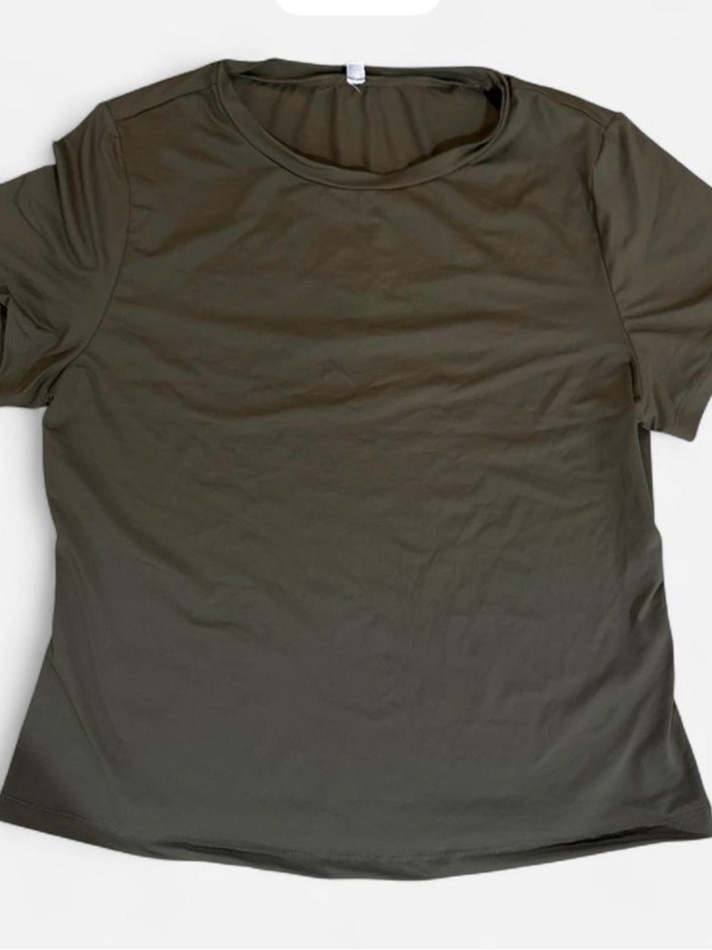 Women's Olive Short Sleeve Crewneck Top